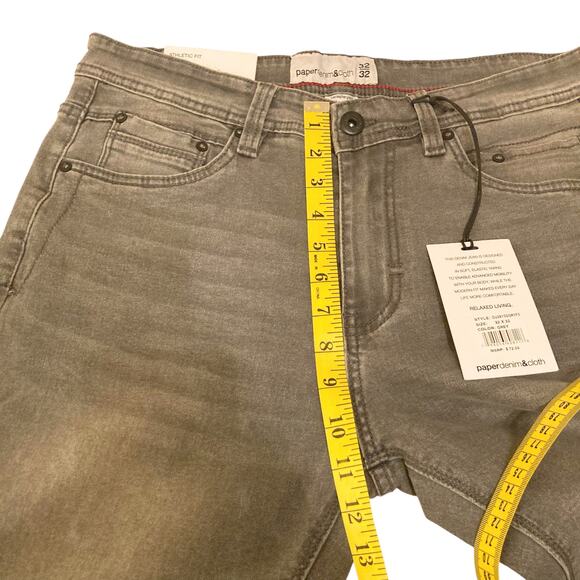 Paper Denim & Cloth Men's Athletic Fit in Gray Wash Size 32x32 NWT - Picture 8 of 11